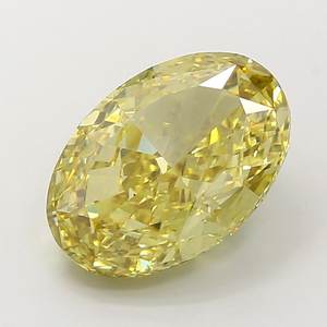 Diamante Ovalado de 5.07ct VS2, Color Amarillo Intenso, Cultivado en Laboratorio - Product Image 1