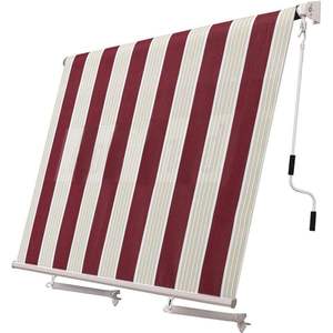 Tende da sole 300x250 cm in tessuto resistente Bordeaux/crema per la protezione solare su balconi e terrazze - Product Image 1