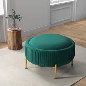 Pouf Ottoman Noir Tendance en Métal pour Sièges, Idéal pour la Maison, les Hôtels et les Villas – Meuble Décoratif - Product Image 5