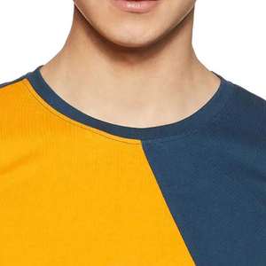 T-shirt d'été à col en O pour hommes, style hip hop décontracté, manches courtes et coupe ajustée, matériau confortable avec motif solide - Product Image 3