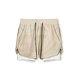Short de gym décontracté pour homme avec logo personnalisé Short de basket-ball et de course respirant Motif solide Impression numérique écologique - Product Image 5