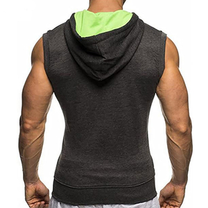 Custom Gym Workout Fitness Hooded Sweatshirt Cotton Women <b>Sleeveless</b> <b>Hoodie</b> - Product Image 4