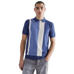 Nuevo Diseño de Última Moda: Camisetas Polo Transpirables para Hombre con Media Cremallera, Diseño de Paneles Personalizados, Manga Corta y Ajuste Ceñido - Product Image 1