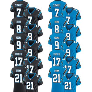 Camiseta de Fútbol Americano de Carolina para Mujer, Ropa Deportiva Juvenil Personalizada, Uniformes Deportivos de Manga Corta para Verano - Product Image 1