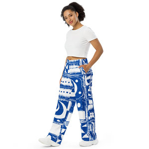 Pantaloni a gamba larga Unisex Abebe con pantaloni da donna con stampa All Over - Product Image 1
