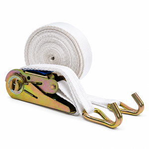 Correas de Amarre Blancas de 25 mm del Fabricante Vietnamita, Correas de Poliéster con Ganchos de Acero Resistentes para Transporte, Personalizables - Product Image 5