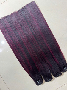 Extensions de cheveux humains vierges Remy vietnamiens de qualité supérieure, double trame, lisses et naturels, cuticules alignées, origine Vietnam, en vrac. - Product Image 4