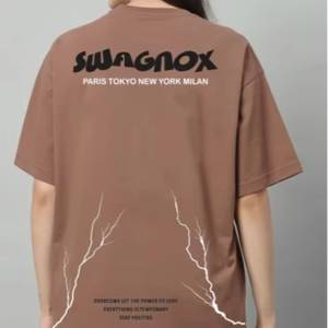 Camisetas de algodón 100% de gran tamaño para mujer, ropa de calle con hombros caídos, transpirable, 180 GSM, multicolor, informal, con letras Bangladesh - Product Image 2