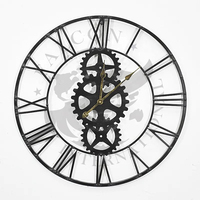 Horloge à pendule en fer, analogique à quartz, motif oiseau abstrait, style antique européen, luxe vintage, décontractée, minimaliste, pour affaires et fêtes