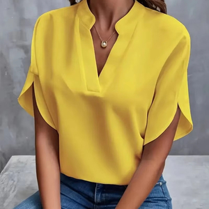 Tops en coton et lin à rayures pour femmes, col rabattu, manches longues, boutons, chemisiers OL, 2023, cardigan, été - Product Image 1