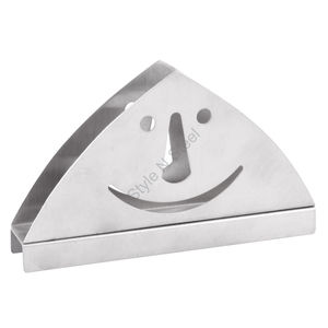 Soporte para pañuelos de acero inoxidable de diseño pequeño Accesorio de metal para todos los días con características almacenadas - Product Image 1