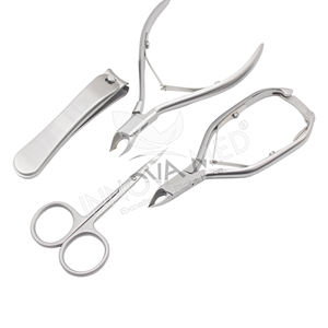 Kit de soins des ongles en acier inoxydable ciseaux coupe-ongles et coupe-ongles ensemble d'outils de toilettage professionnels naturel Kit complet de cuticules des ongles - Product Image 1