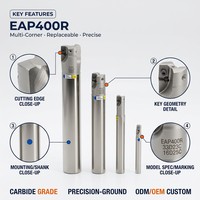 Porte-fraises CNC EAP400R de haute qualité avec lame en alliage dur APMT1604, support ODM personnalisable, insert en carbure de tungstène