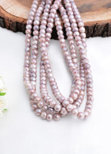 ลูกปัดทรงกลมเหลี่ยมเพชรพลอยซิลิมาไนต์ 16 นิ้ว 4 เส้น สำหรับทำเครื่องประดับอัญมณีชั้นดี - Product Image 5