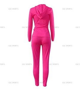 Venta al por mayor directo de fábrica de tallas grandes de las mujeres deportes chándal Jogging gimnasio entrenamiento sudaderas con capucha pantalones conjuntos precios baratos - Product Image 6