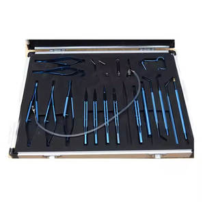 Juego de instrumentos oftálmicos de acero inoxidable para cirugía ocular, incluye tijeras de resorte, fórceps rectos, instrumentos quirúrgicos básicos - Product Image 4