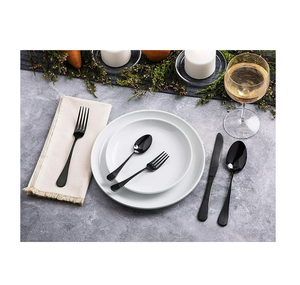 ช้อนสแตนเลสช้อนขนมดีไซน์ใหม่ล่าสุดช้อนออกงานเลี้ยงสีดำด้าน - Product Image 1