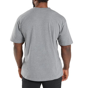 T-shirt de sport surdimensionné de luxe pour hommes, couleur unie, impression de logo personnalisée, respirant, séchage rapide, directement à l'usine, OEM, grande taille - Product Image 6