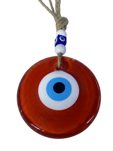 SNB1001 Trendy <b>Red</b> <b>Glitter</b> Glass Evil Eye Bead Home Decoration - Protection and Style - 13 cm - Product Image 3