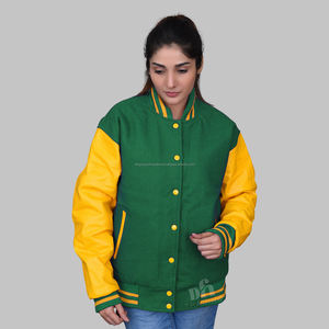 Chaqueta Varsity de alta calidad para hombre, Mangas de cuero bordadas, chaqueta Varsity Letterman de béisbol personalizada - Product Image 1