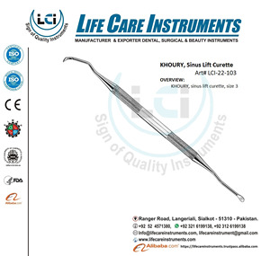 Ensemble de curettes pour sinus Ensemble de 9 pièces en acier inoxydable de haute qualité par Life Care Instruments - Product Image 4