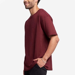 Camisetas de Hombre Extra Grandes de Estilo Vintage, 100% Algodón, Hombros Caídos, Logotipo Personalizado, Ajuste Holgado, Venta al Por Mayor del Fabricante - Product Image 3