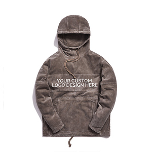 Sudaderas con capucha de talla grande para hombre 100% algodón Sudadera con capucha en blanco Impresión personalizada Logotipo de su marca Sudadera con capucha de gran tamaño de lana - Product Image 5