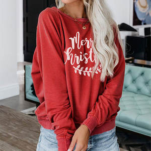 Sudaderas de Algodón para Mujer, Diseño Nuevo, Lavado Ácido, Transpirables, Estilo Casual Holgado, Logotipo Frontal, Ecológicas, para Otoño/Invierno - Product Image 2