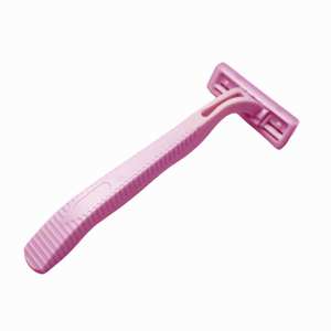 Elegante maquinilla de afeitar de doble hoja para mujer con cuchillas de acero inoxidable y mango de plástico Venta caliente Mejor producto - Product Image 2