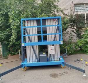 Plateforme élévatrice télescopique électrique de qualité supérieure certifiée CE ISO, 4-10m, en alliage d'aluminium, monomât, mobile verticale, capacité 100kg-200kg - Product Image 1