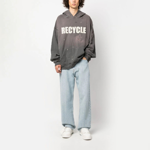 Nouveauté Meilleur pull personnalisé de haute qualité Sweats à capuche surdimensionnés en coton vierge de couleur unie pour hommes - Product Image 2