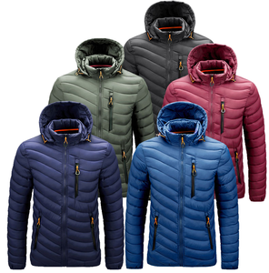 Veste matelassée pour homme | Manteau en duvet d'hiver léger et chaud pour l'extérieur Veste matelassée à capuche pour femme - Product Image 1