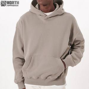 Sudaderas con capucha de invierno holgadas personalizadas 100% algodón French Terry Unisex de alta calidad logotipo personalizado bolsillo transpirable sin cuerda - Product Image 2