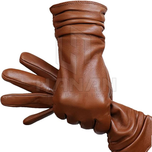 Guantes profesionales de conducción de invierno Pantalla táctil Compatible Diseño de cuero transpirable Fuerte agarre de Palma Tela elástica - Product Image 5