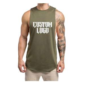 Wholesale Logo Custom Athletic Gym Fitness <b>Workout</b> Training Running T-Shirts Men's Bodybuilding Stringer <b>Tank</b> <b>Top</b> - Product Image 6