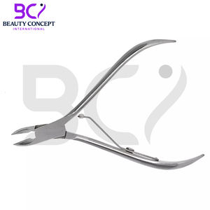 Pince à cuticules en acier inoxydable avec ouverture large et lame courbée - Outils de manucure professionnels - Product Image 2