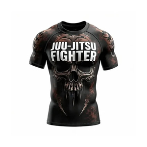 MMA BJJ Rash Guard que soporta movimiento completo y ofrece comodidad de ajuste apretado con estilo sublimado kimono de jiu jitsu - Product Image 5