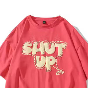 Camisetas Casuales con Estampado Puff para Mujer, 100% Algodón, Transpirables, de Secado Rápido, Ecológicas, Servicio OEM - Product Image 6