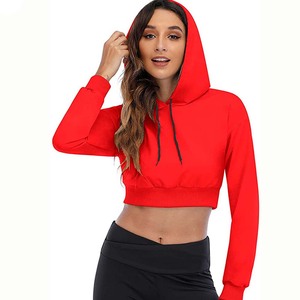 2025 nueva llegada ropa informal logotipo personalizado impresión algodón superventas personalizado mujer Crop Top Sudadera con capucha para la mejor calidad - Product Image 6