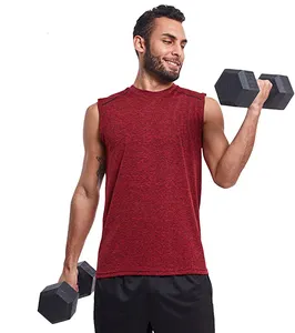 Best Quality Men's T Shirt Muscle Gym Workout Vest Wholesale Low Price Tank Top Bodybuilding Fitness Men T Shirt Custom Logo
