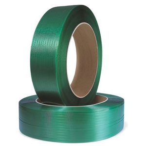 Cinta de flejado verde en relieve B12 x 0.59 mm, 2500 m, núcleo PES/PET, 406 mm de longitud, accesorios de sujeción - Product Image 2