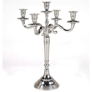 Décoration de table, chandelier à 5 bras en argent, taille personnalisée, porte-bougie, support à bougie, décorations pour mariages et événements - Product Image 4