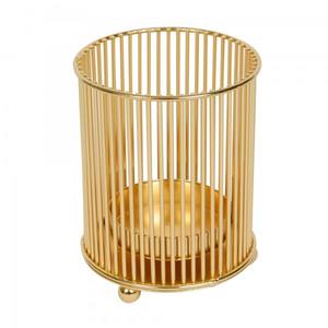 Dernière bougie chauffe-plat en or et marbre, pièce maîtresse de table en métal votif pour les décorations de mariage, la décoration intérieure, finition dorée - Product Image 5