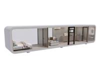 Vente en gros de maisons modulaires préfabriquées de luxe, de style moderne, pour bureau de jardin, maison mobile, cabine Apple, pour petites entreprises