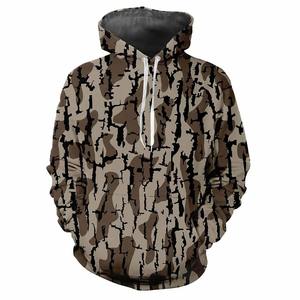 Sudadera con capucha de algodón unisex con diseño de camuflaje sólido, sudadera con cremallera para hombre con logotipo personalizable para el invierno - Product Image 3