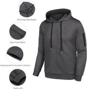 Luxury 500GSM Heavyweight Cotton Tracksuit Men Oversized Hoodie Pants Set Embossed Logo Deep Charcoal Grey Streetwear - Product Image 3