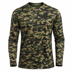 เสื้อออกกำลังกายผู้ชายแบบขายส่ง สกรีนโลโก้ได้ตามต้องการ สำหรับล่าสัตว์ ลายพราง ตกปลา แห้งเร็ว ระบายอากาศดี UPF 50 แขนยาว ไซส์ XL - Product Image 2