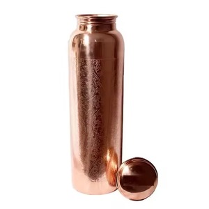 Classy Marble Print Copper <b>Water</b> <b>Bottle</b> With Natural Tones A Perfect Blend Of Style And Health Benefits - Product Image 2