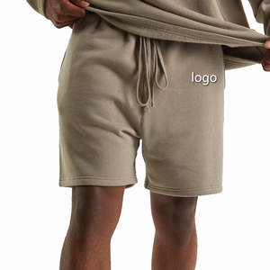 กางเกงขาสั้นผ้าฝ้ายสำหรับผู้ชายกางเกงกีฬาวิ่งพร้อมกระเป๋าใส่โลโก้ได้ตามต้องการ - Product Image 5