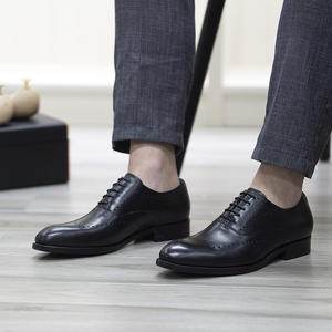 Zapatos de vestir de cuero para hombre de alta calidad, antiarrugas, impermeables, fáciles de limpiar, duraderos, para oficina y bodas. - Product Image 2